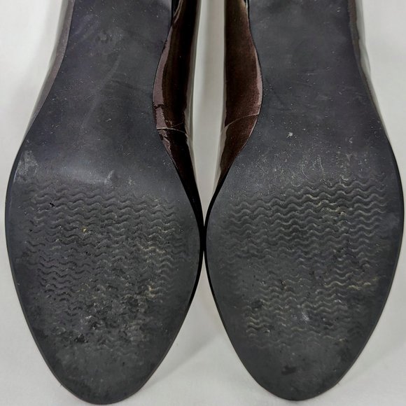 7M Chocolate Brown Peekaboo Pump Heels, Nordstrom BP - Picture 7 of 8